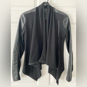 BlankNYC faux leather/jersey motto jacket size xs